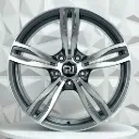 RIN 19X9.5 5-120 R1 SPORT YSM359 GREY MACHINE FACE ET40 CB72.6