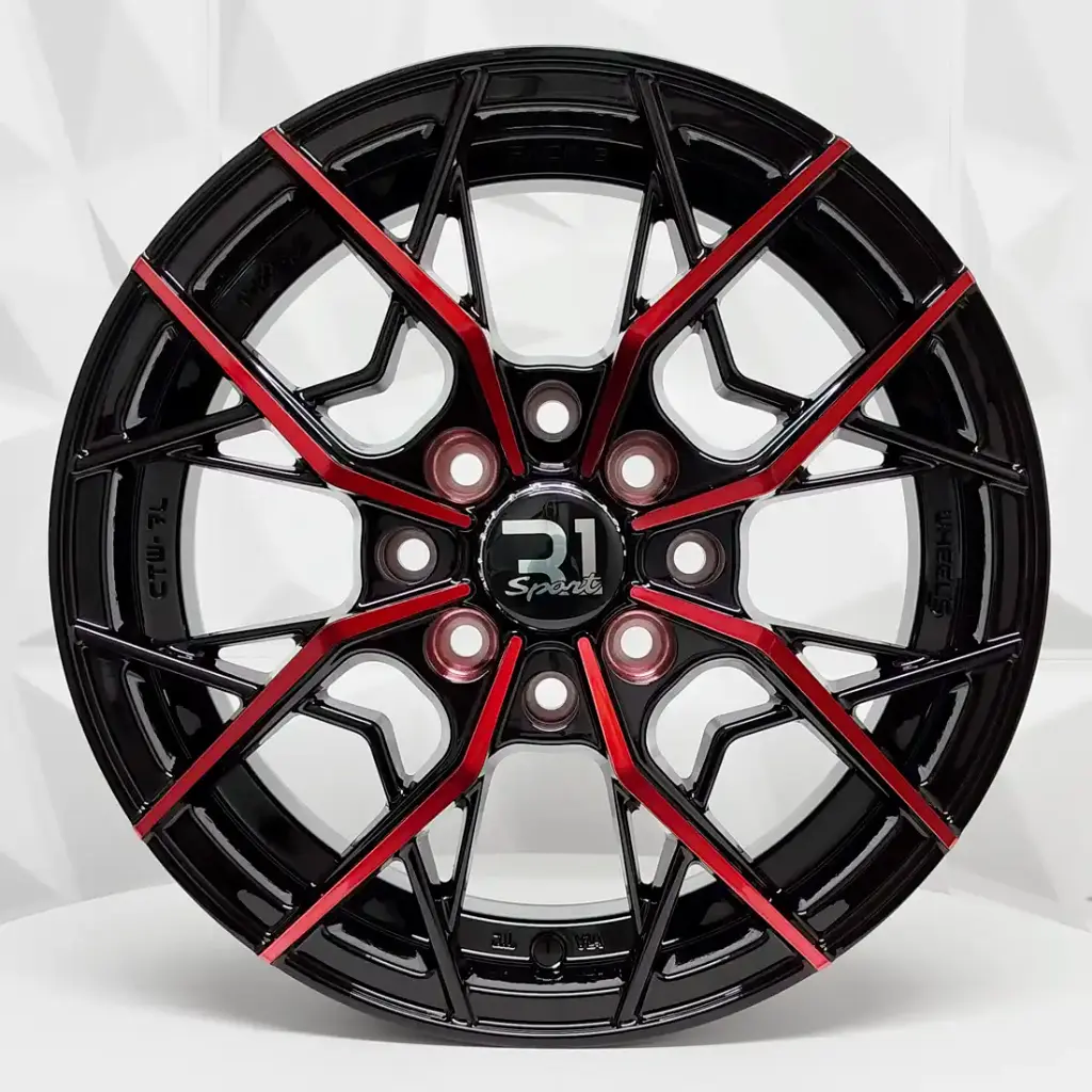 RIN 14X5.5 4-100/114.3 R1 SPORT RGW03 MACHINE BLACK+RED ET38 CB73.1 