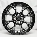 RIN 14X5.5 4-100/114.3 R1 SPORT RGW07 MACHINE BLACK+UNDERCUT ET38 CB73.1 