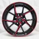 RIN 14X5.5 4-100/114.3 R1 SPORT RGW5844 BLACK MACHINE FACE+RED ET35 CB73.1 