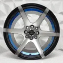 RIN 15X8.25 4-100/114.3 R1 SPORT RGW56092 MACHINE BLACK+BLUE UNDERCUT ET0 CB73.1 
