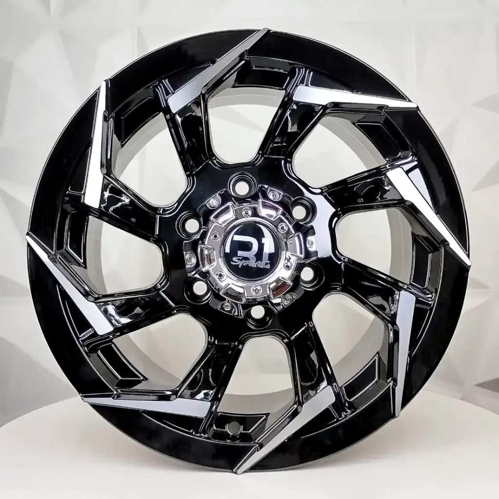 RIN 15X8 6-139.7 R1 SPORT DX366 BLACK MACHINE FACE ET-5 CB106.1 