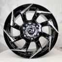 RIN 15X8 5-114.3 R1 SPORT DX366 BLACK MACHINE FACE ET-5 CB83 