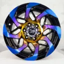 RIN 15X10 6-139.7 R1 SPORT DX653 BLACK MACHINE FACE+RAINBOW ET-44 CB110.1 