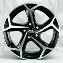 RIN 15X6 5-100 R1 SPORT SW178 BLACK MACHINE FACE ET38 CB73.1