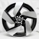 RIN 15X6 5-100 R1 SPORT X070 BLACK MACHINE FACE ET35 CB73.1