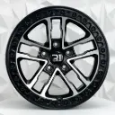 RIN 17X9 5-127 R1 SPORT JPH13 MATE BLACK MACHINE FACE ET-10 CB71.6