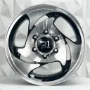 RIN 15X8 6-139.7 R1 SPORT 1070 BLACK MACHINE FACE MACHINE LIP ET-15 CB106