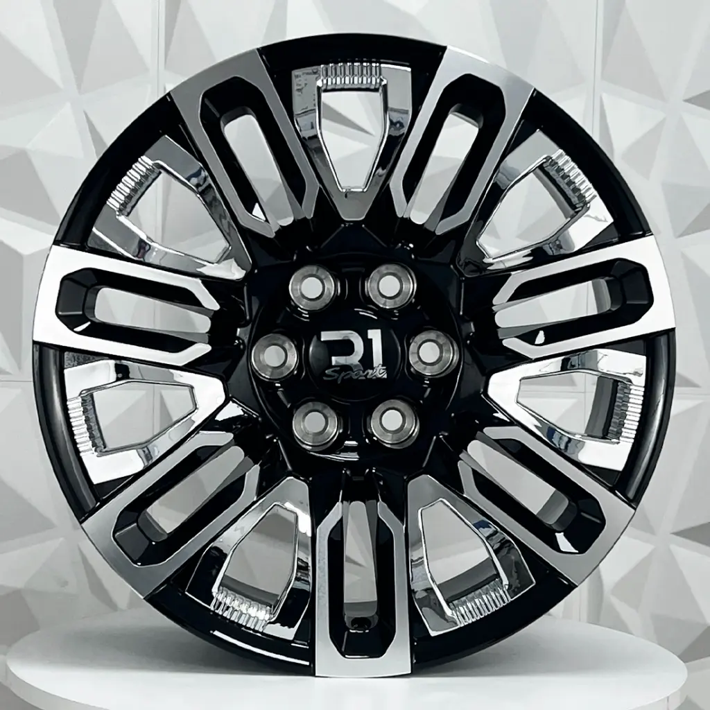 RIN 20X9 6-139.7 R1 SPORT TYH086 BLACK MF INSERT CHROME ET28 CB78.1
