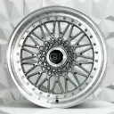 RIN 18X9 5-100/112 R1 SPORT 1006 GUNMETAL MACHINE LIP CHROME RIVETS ET30 CB73.1