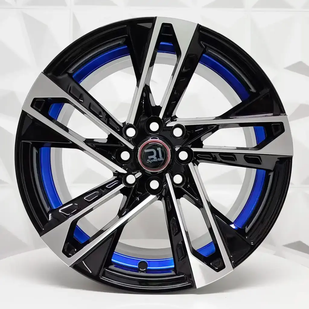 RIN 15X7.5 4-100/114.3 R1 SPORT JCW39 BLACK MACHINE FACE BLUE LINE ET10 CB73.1