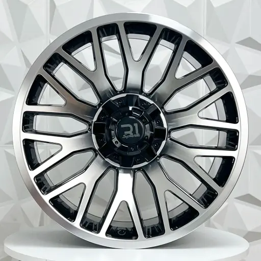 [208582] RIN 20X10 5-114.3/139.7 R1 SPORT 1406 GLOSS BLACK MACHINE FACE ET-12 CB70.1
