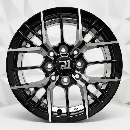 [138526] RIN 13X5.5 4-100/114.3 R1 SPORT RGW05 BLACK MACHINE FACE+UNDERCUT ET35 CB73.1 