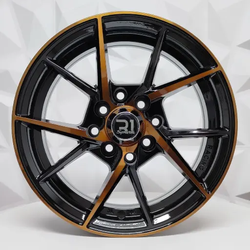 [148586] RIN 14X5.5 4-100/114.3 R1 SPORT RGW5844 BLACK MACHINE FACE + BRONZE ET35 CB73.1 