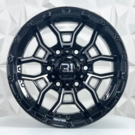 [153508] RIN 15X8 6-114.3 R1 SPORT 3028 BLACK MACHINE FACE ET0 CB66.1 